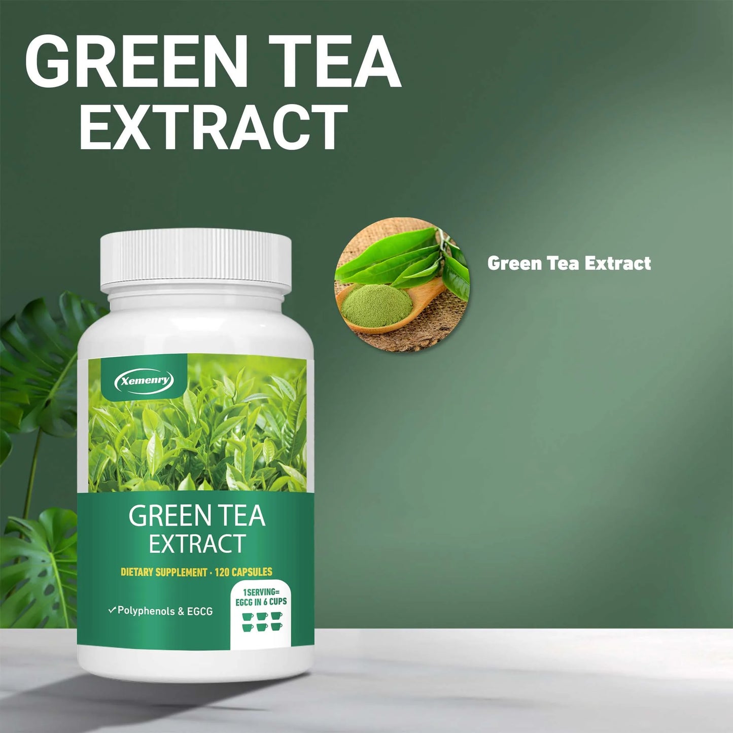 Green Tea Extract - 120 Capsules