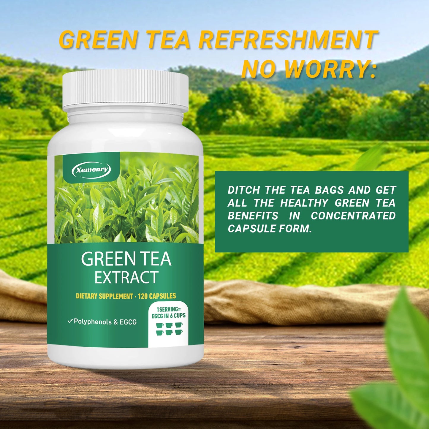 Green Tea Extract - 120 Capsules