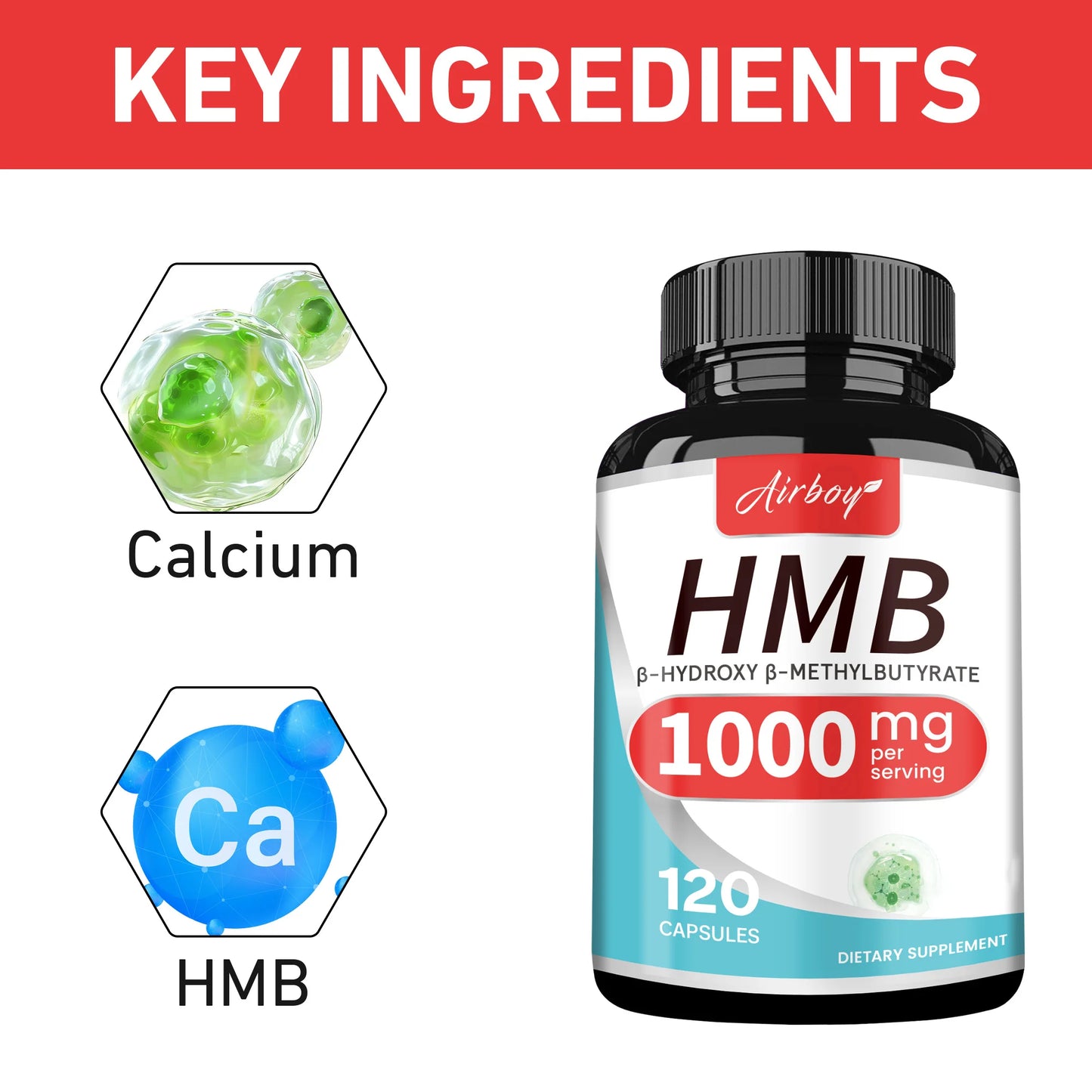 HMB Supplements - 120 Capsules