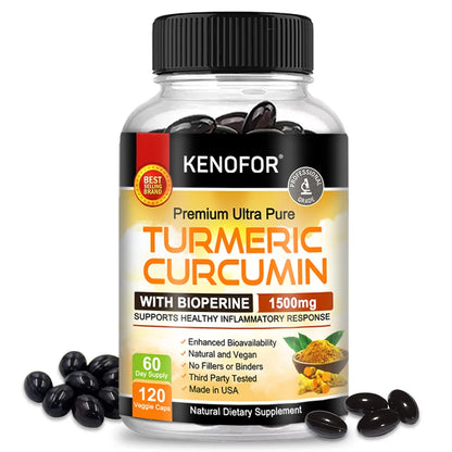 Kenofor Curcumin Nutritional Supplement Supports Knee, Joint and Bone Health