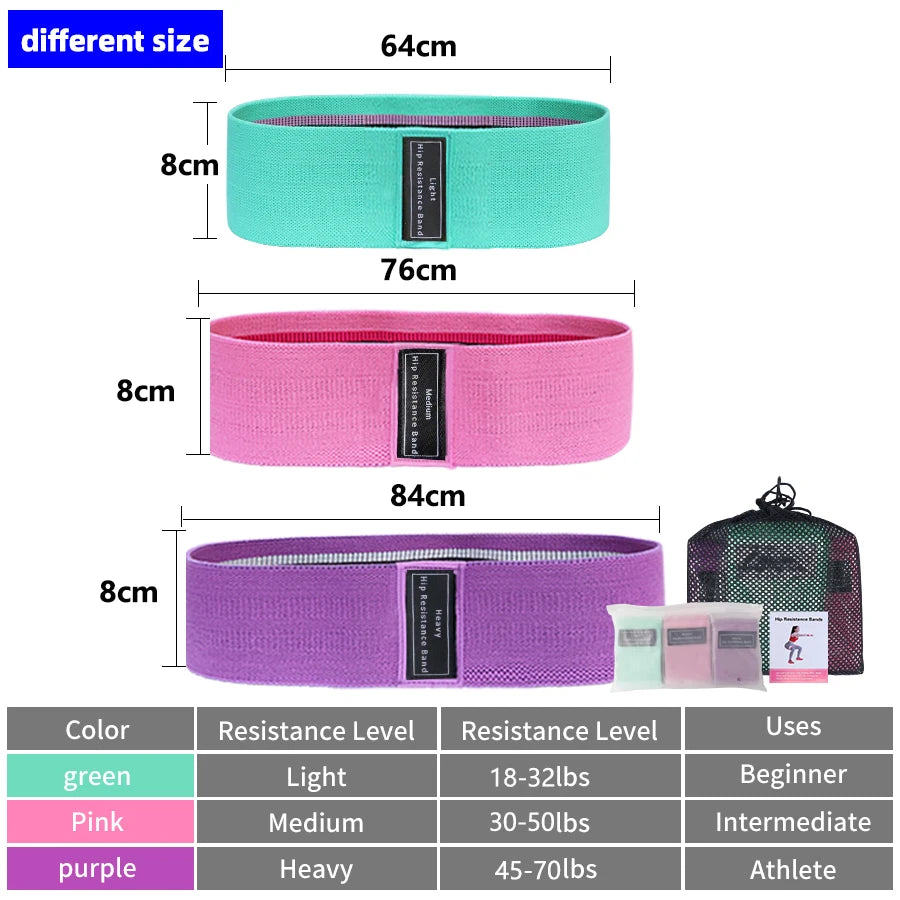 Fabric Resistance Hip Bands