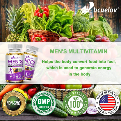 Men's Daily Multivitamin - 22 Vitamins & Minerals - 120 caps