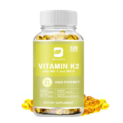 Vitamin K2 Capsules Support Healthy Bones & Arteries Healthy - non GMO