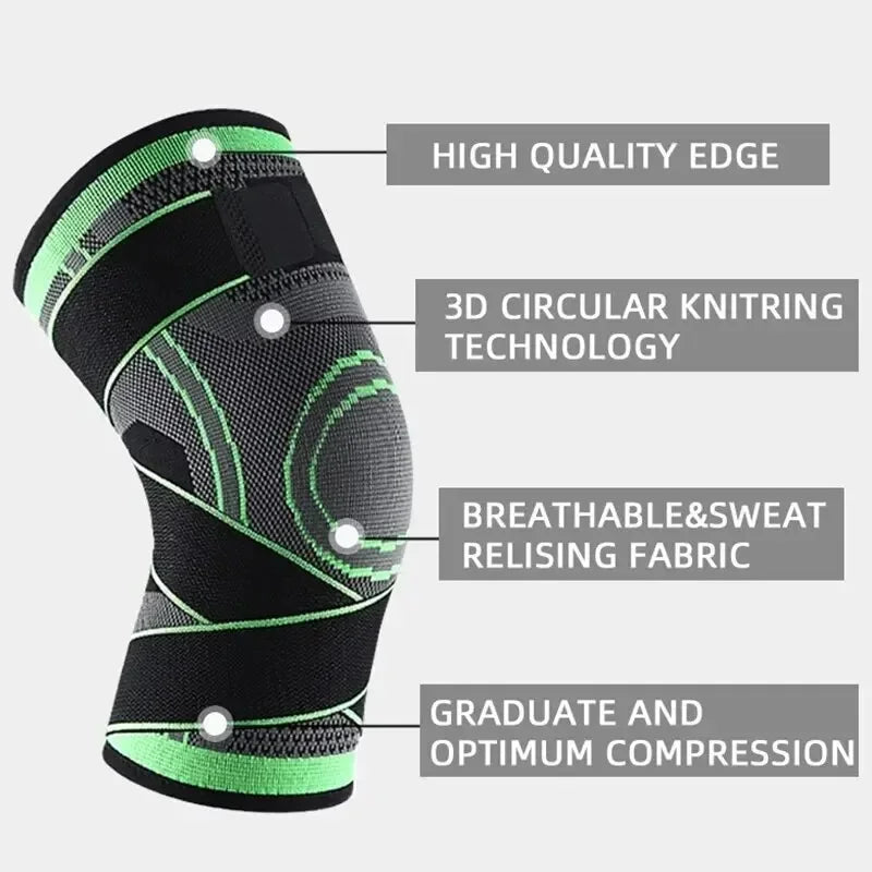 Knee Compressions Sleeve with Adjustable Straps