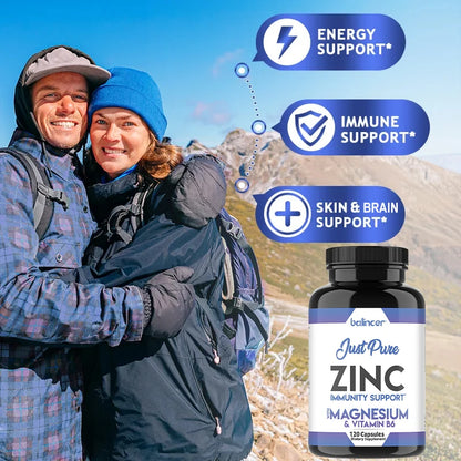 Magnesium, Zinc & Vitamin B6, High Potency Supplement - 120 capsules