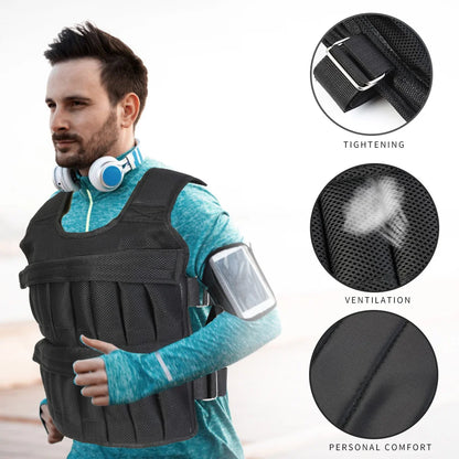 Weight Training Suit Empty Bag Fitness Running Vest Adjustable Weight