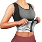 Zipper sauna vest: enhances sweat wicking during exercise, suitable for shaping Women's waist and abdomen